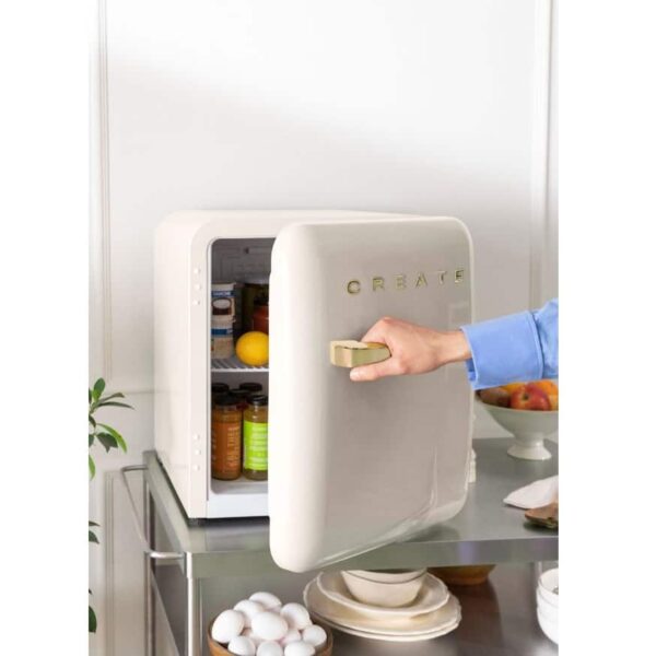 Frigider minibar Retro, CREATE, 48 litri, crem/gold