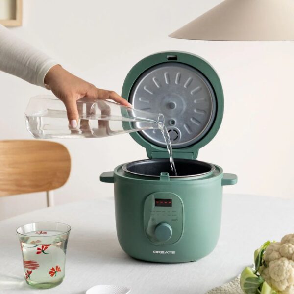 Multicooker Retro, CREATE, Rice Cooker Studio, 2 litri, sage