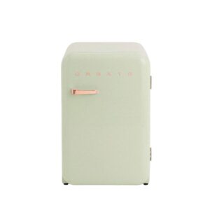 Mini frigider Retro, CREATE, 107 litri, verde pastel/rose gold