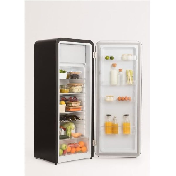 Frigider Retro, CREATE, 281 litri, negru/marble