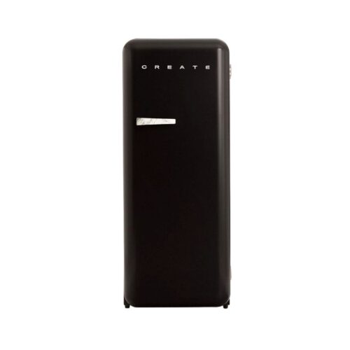 Frigider Retro, CREATE, 281 litri, negru/marble