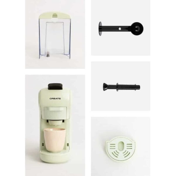 Espressor Retro automat 3in1, CREATE, Potts, verde pastel