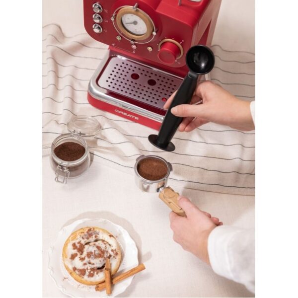Espressor Retro manual, CREATE, Thera Retro, rosu