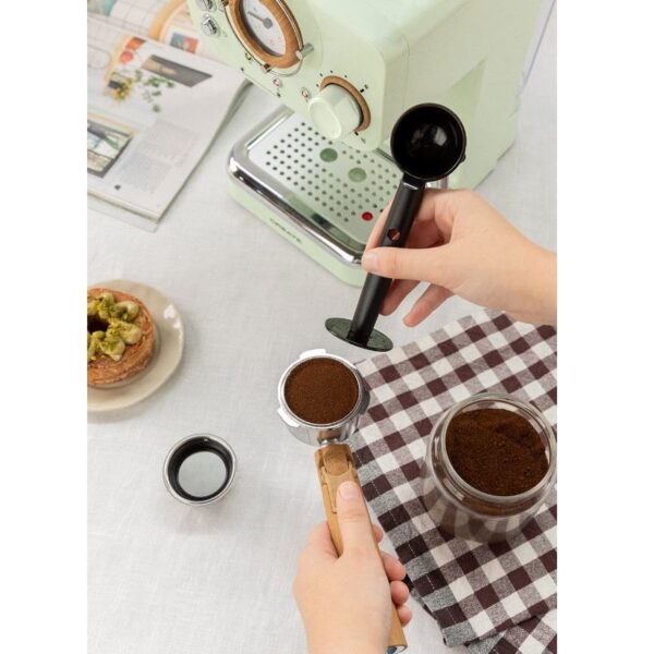 Espressor Retro manual, CREATE, Thera Retro, verde pastel