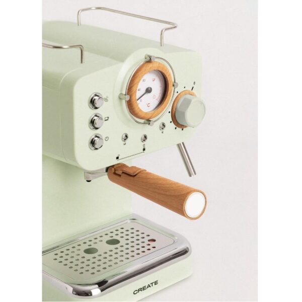 Espressor Retro manual, CREATE, Thera Retro, verde pastel