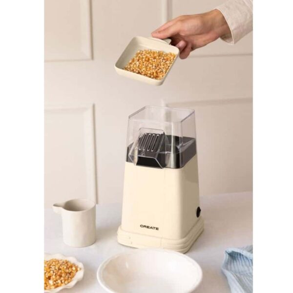 Aparat pentru popcorn, CREATE, Retro, crem