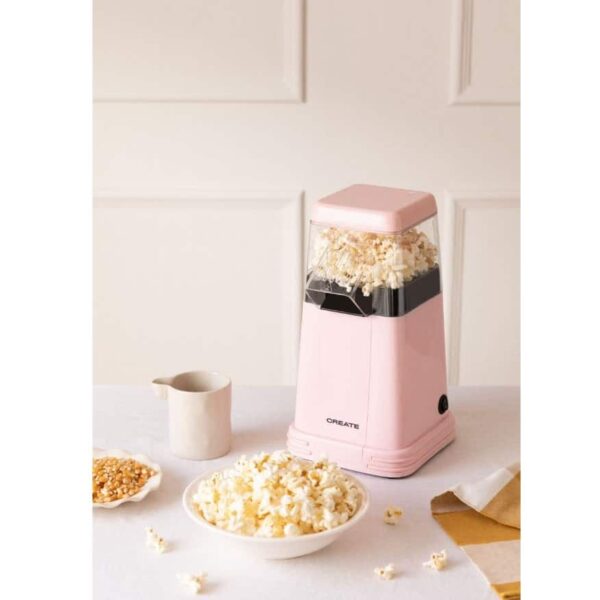 Aparat pentru popcorn, CREATE, Retro, roz pastel