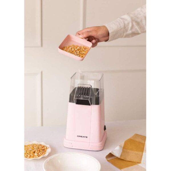Aparat pentru popcorn, CREATE, Retro, roz pastel