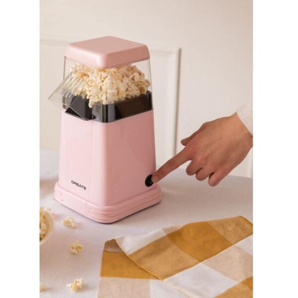 Aparat pentru popcorn, CREATE, Retro, roz pastel