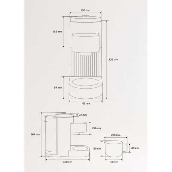 Aparat automat de facut lapte vegetal, CREATE, Vegan Milk Maker Pro, crem