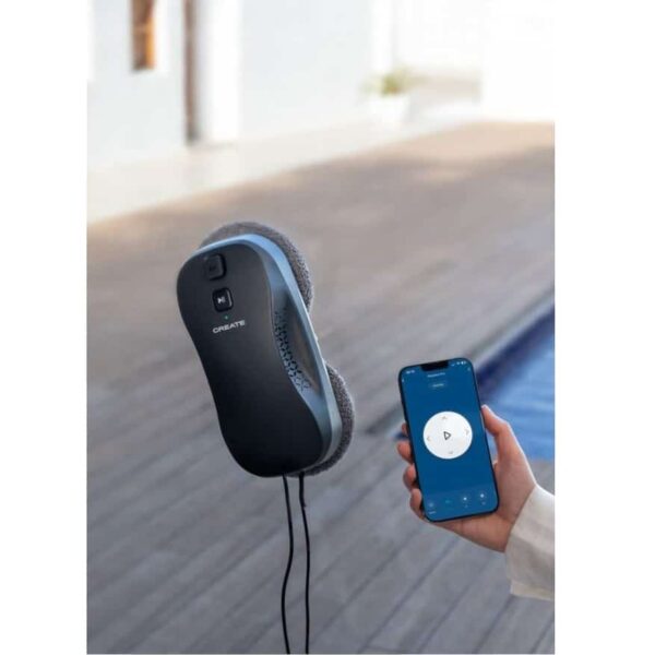 Robot inteligent de curatat geamuri, CREATE, Wipebot Pro, negru
