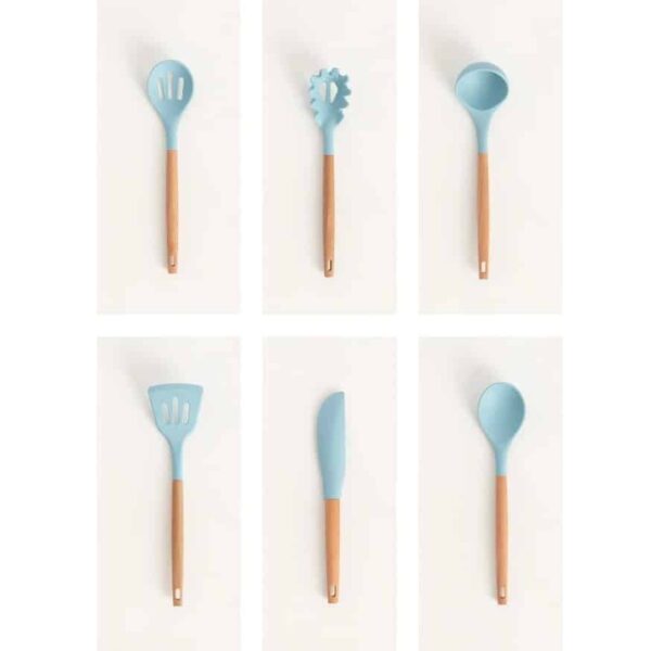 Set 11 ustensile de bucatarie, CREATE, Kitchenware Studio, bleu pastel