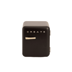 Frigider minibar Retro, CREATE, 48 litri, negru/gold