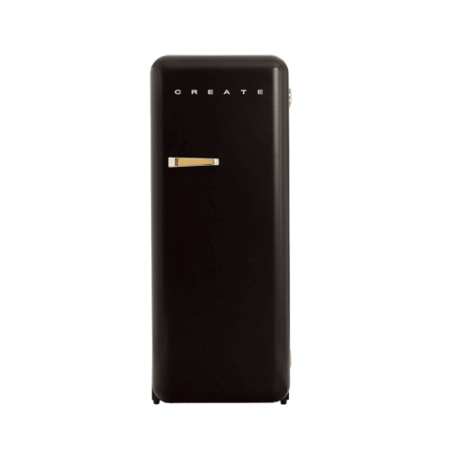 Frigider Retro, CREATE, 281 litri, negru/gold
