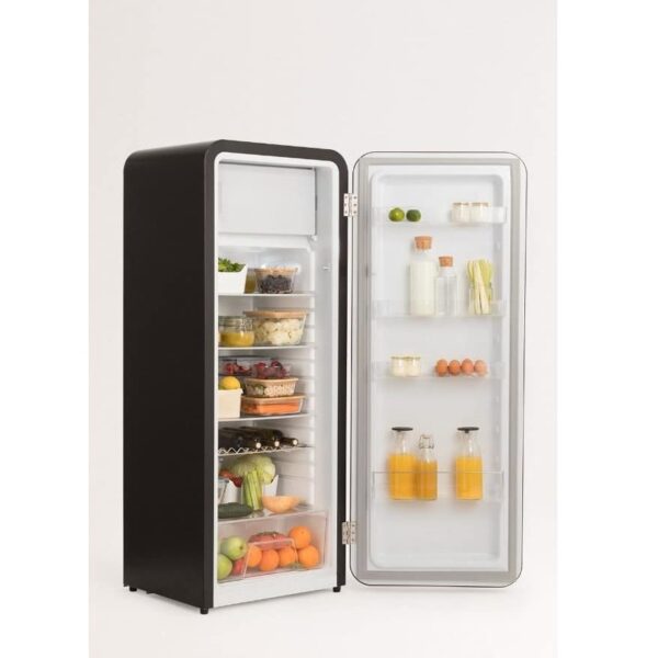 Frigider Retro, CREATE, 281 litri, negru/gold
