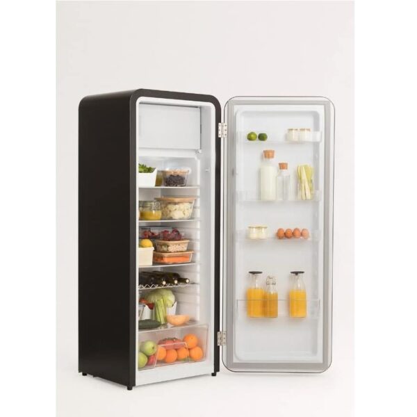 Frigider Retro, CREATE, 281 litri, negru/rose gold