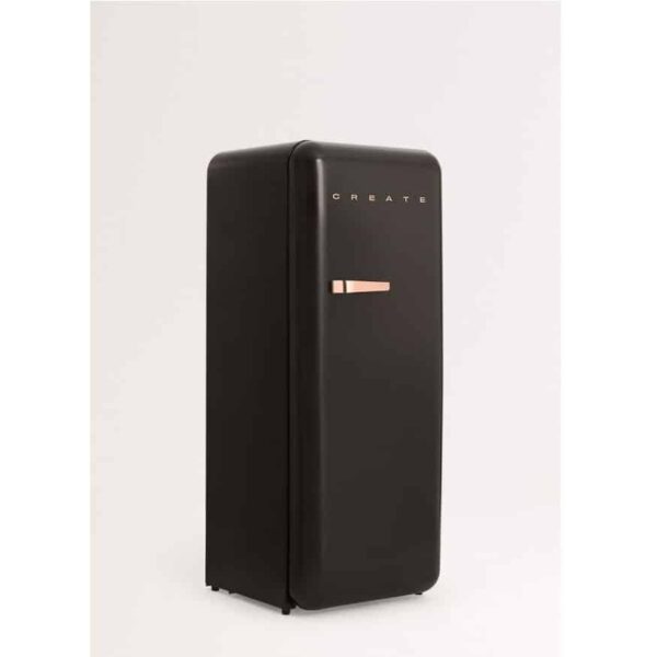 Frigider Retro, CREATE, 281 litri, negru/rose gold