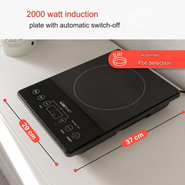 Plita electrica cu inductie, Clatronic, EKI3569, 1 zona, negru