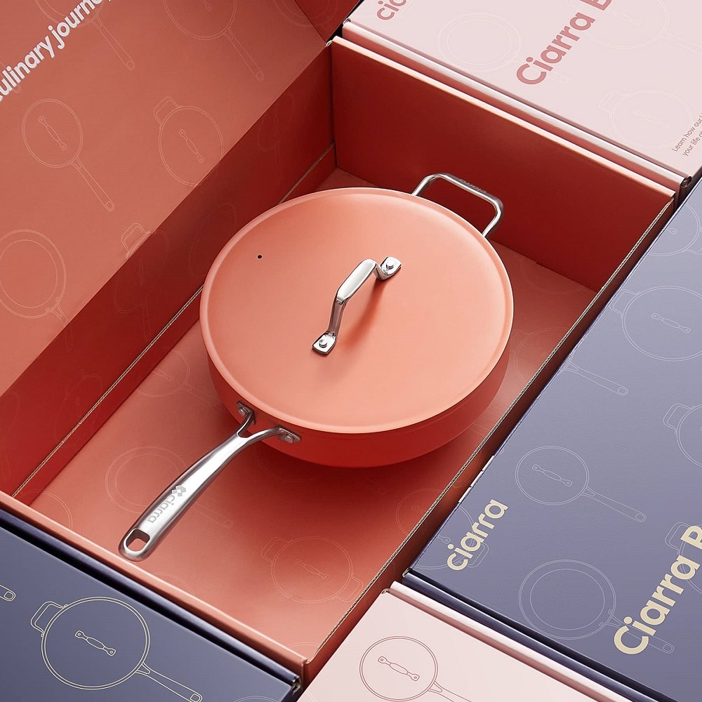 Set vase de gatit Ciarra, aluminiu, 4 piese, Orangina, portocaliu