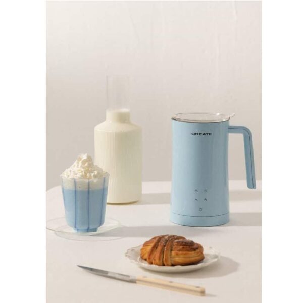 Aparat de spumare lapte, CREATE, Studio, 580 ml, bleu pastel