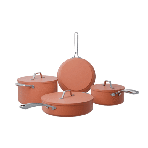 Set vase de gatit Ciarra, aluminiu, 4 piese, Orangina, portocaliu