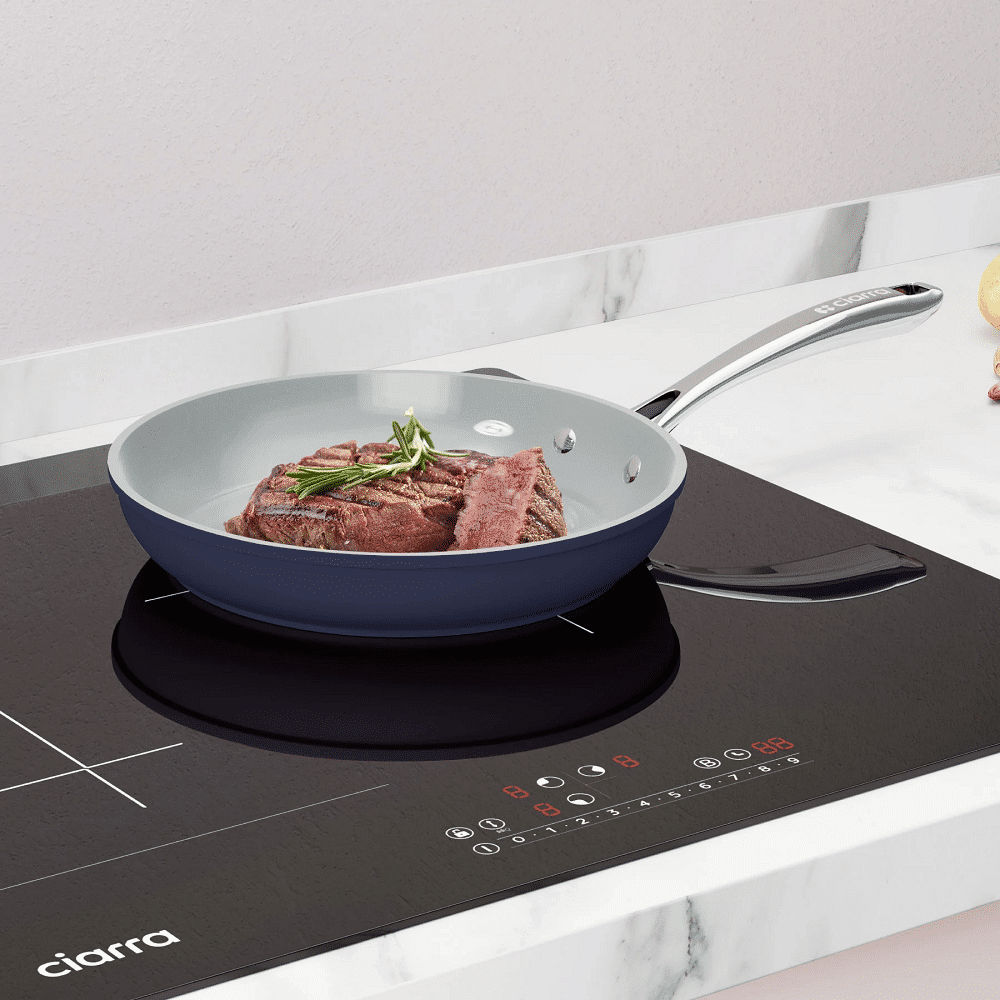 Set vase de gatit Ciarra, aluminiu, 4 piese, Midnight Dream, bleumarin