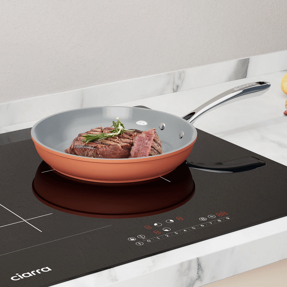 Set vase de gatit Ciarra, aluminiu, 4 piese, Orangina, portocaliu