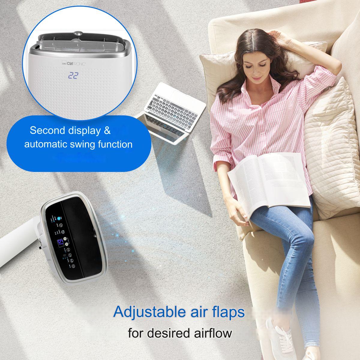 Aparat de aer conditionat portabil, Clatronic, CL 3750, 12000 BTU, alb