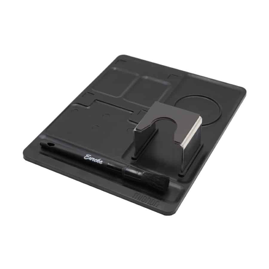 Suport rasnita si tamper, Eureka, Mignon Mat Kit, negru