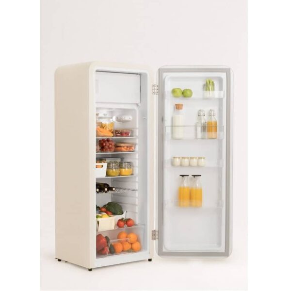 Frigider Retro, CREATE, 281 litri, crem/rose gold