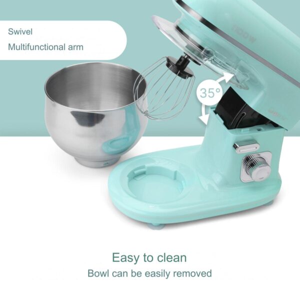 Mixer cu bol, Clatronic, Retro, 5 litri, 1100 W, verde pastel