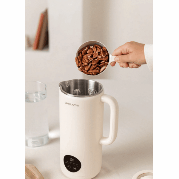Aparat automat de facut lapte vegetal, CREATE, Vegan Milk Maker Studio, crem