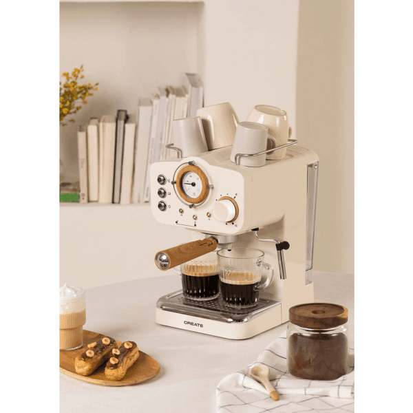 Espressor Retro manual, CREATE, Thera Retro, crem