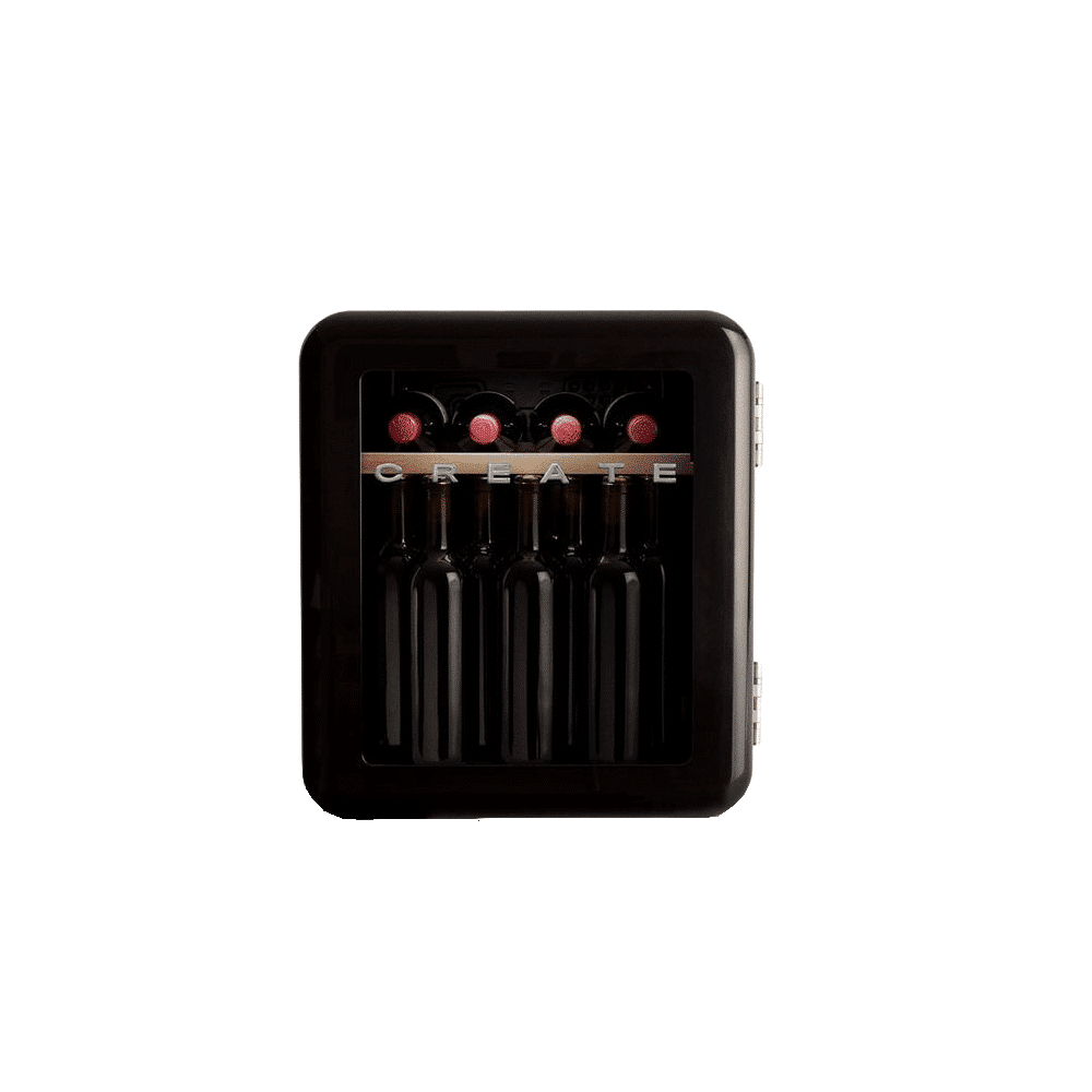 Racitor de vin Retro, 12 sticle, CREATE, negru