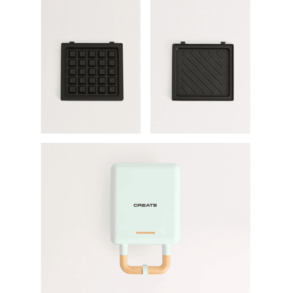 Aparat de vafe/gofre 2in1, CREATE, Stone Studio, bleu pastel