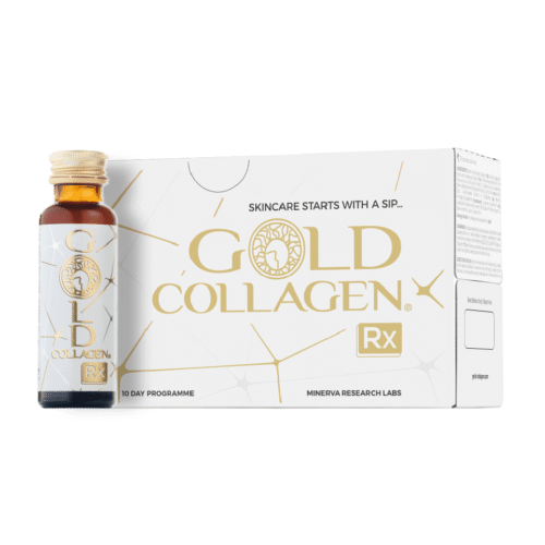 Colagen marin lichid hidrolizat, Gold Collagen RX, inainte si dupa proceduri estetice, 10 flacoane x 50 ml
