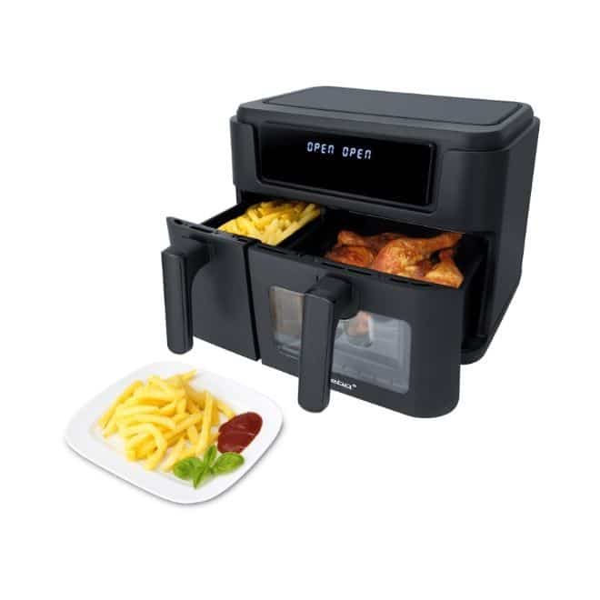 Friteuza cu aer cald Air fryer, Steba Germany, HF 9501 DUO, 9.5 litri, negru