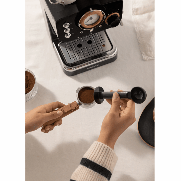 Espressor Retro manual, CREATE, Thera Retro, negru