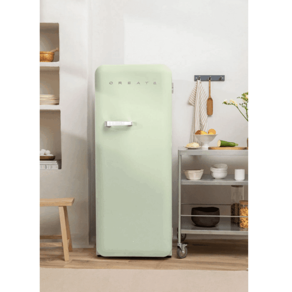 Frigider Retro, CREATE, 281 litri, verde pastel/silver