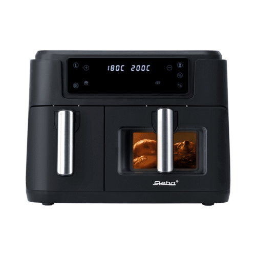 Friteuza cu aer cald Air fryer, Steba Germany, HF 9500 DUO, 9.5 litri, negru/inox