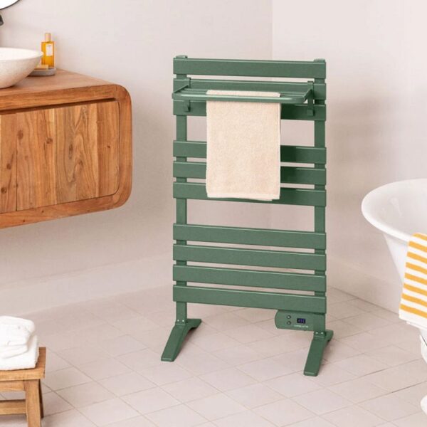 Radiator electric pentru baie, CREATE, Warm Towel, montare podea/perete, sage
