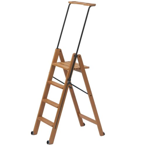 Scara pliabila, Arredamenti Italia, H 80 cm, Tuscania 4, lemn cires