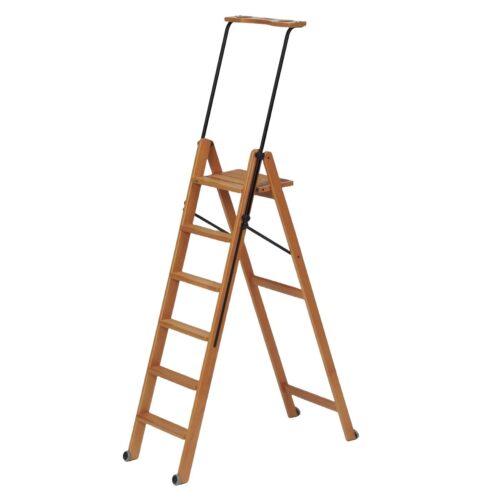 Scara pliabila, Arredamenti Italia, H 132 cm, Tuscania 6, lemn cires