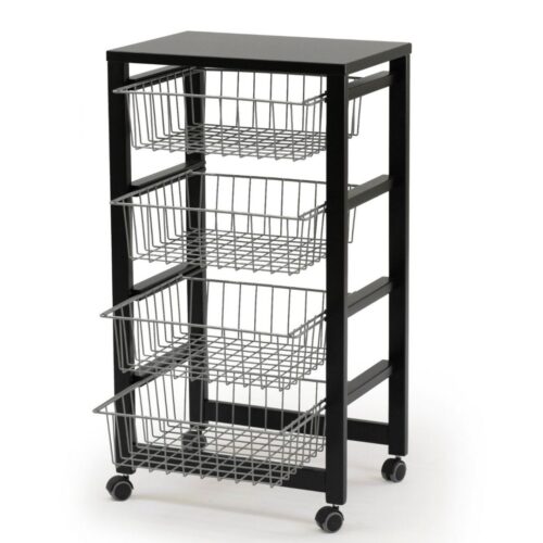 Raft mobil pentru depozitare, Arredamenti Italia, Gingerone, negru