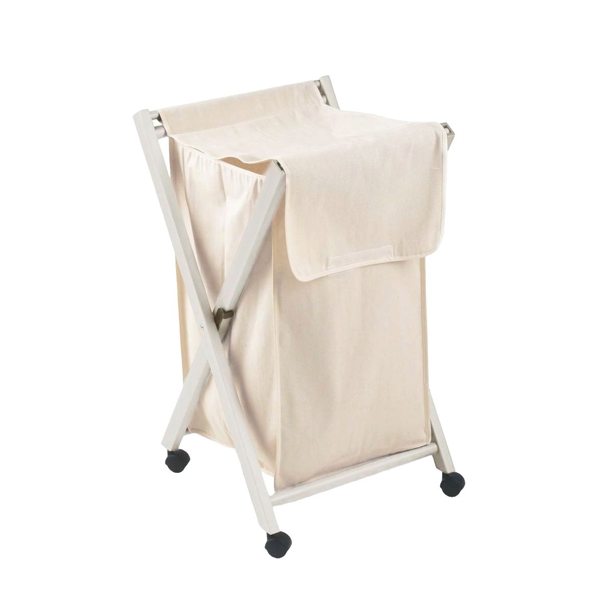 Cos pentru rufe pliabil, Arredamenti Italia, Banny, 90 litri, alb