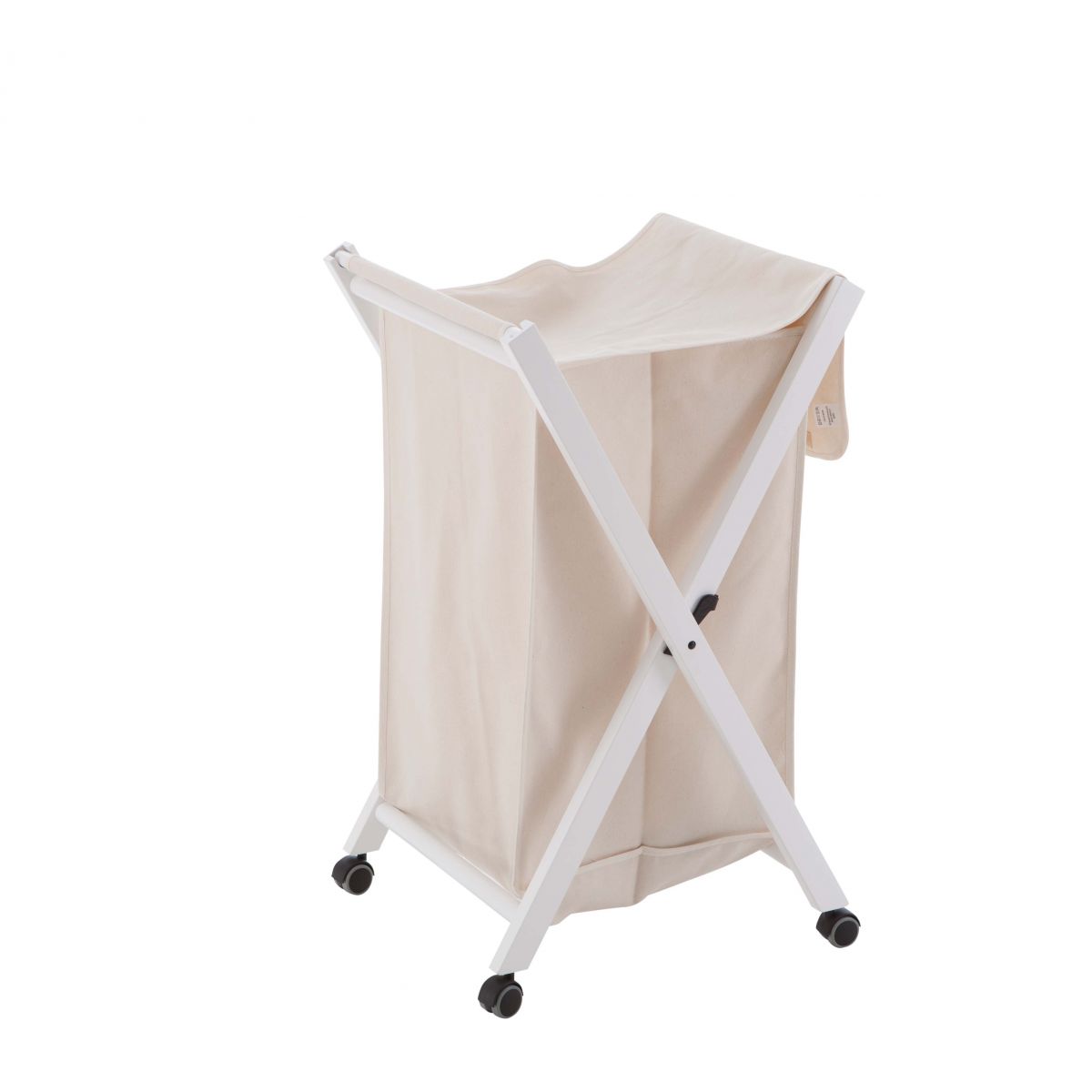 Cos pentru rufe pliabil, Arredamenti Italia, Banny, 90 litri, alb