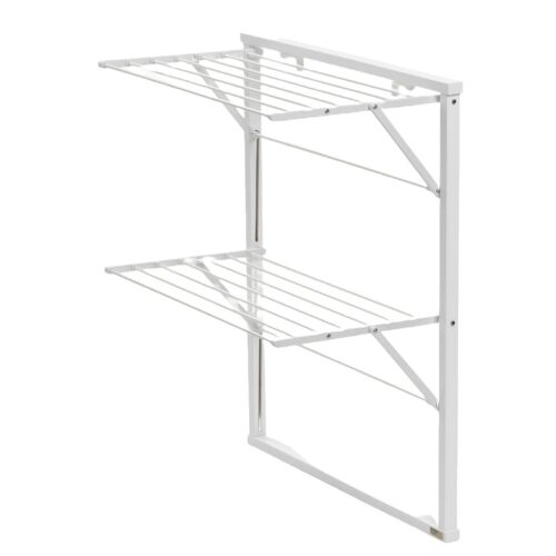 Suport prosoape pentru radiator, Arredamenti Italia, Klaus, 2 niveluri, alb