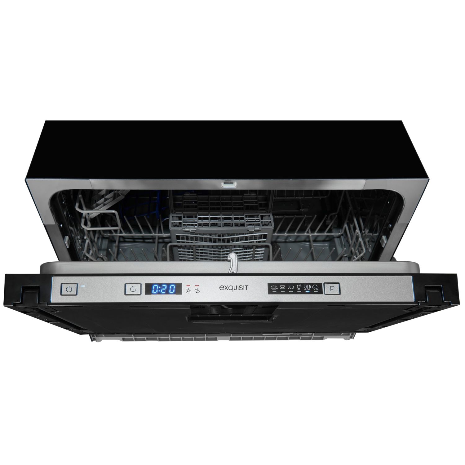 Masina de spalat vase incorporabila, Exquisit, EGSP1060-E-030F, 6 seturi, negru