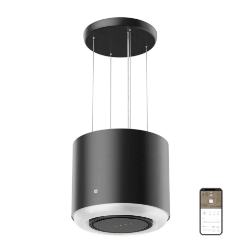 Hota tip insula, Ciarra, Smart Island, 550 m³/h, 41 cm, negru