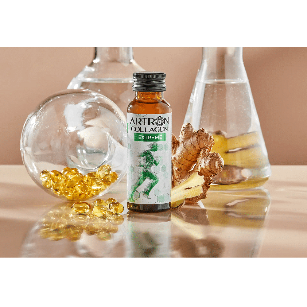 Colagen marin hidrolizat 10.000 mg pentru articulatii, muschi si oase, Artron Gold Collagen Extreme, 10 flacoane x 50 ml